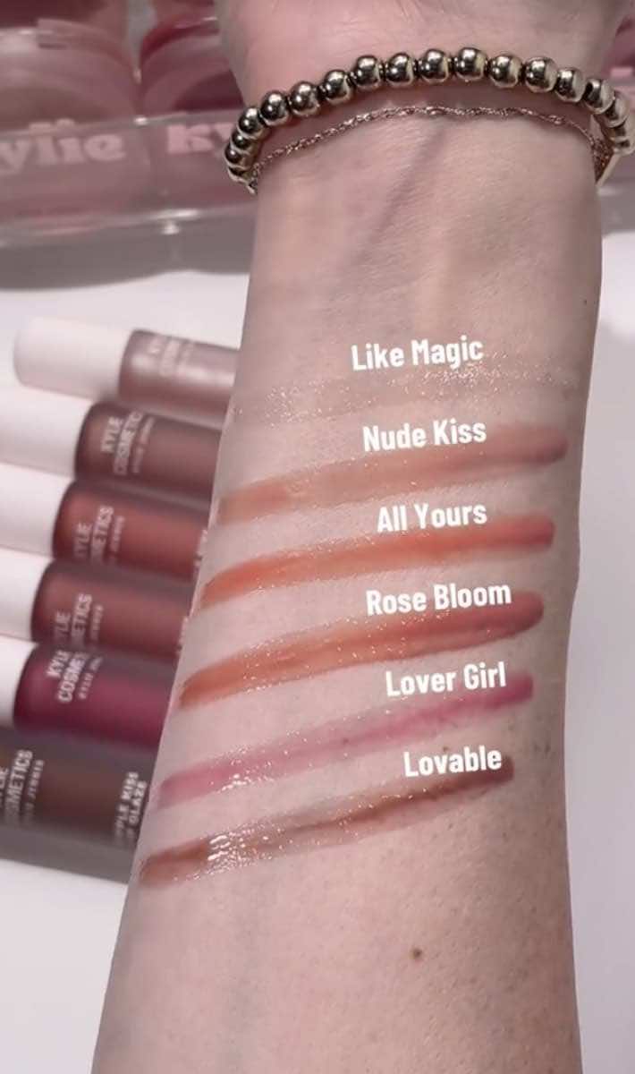 Swatches Kylie Cosmetics Supple Kiss Lip Glaze