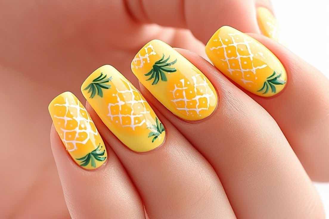 Nail art con ananas