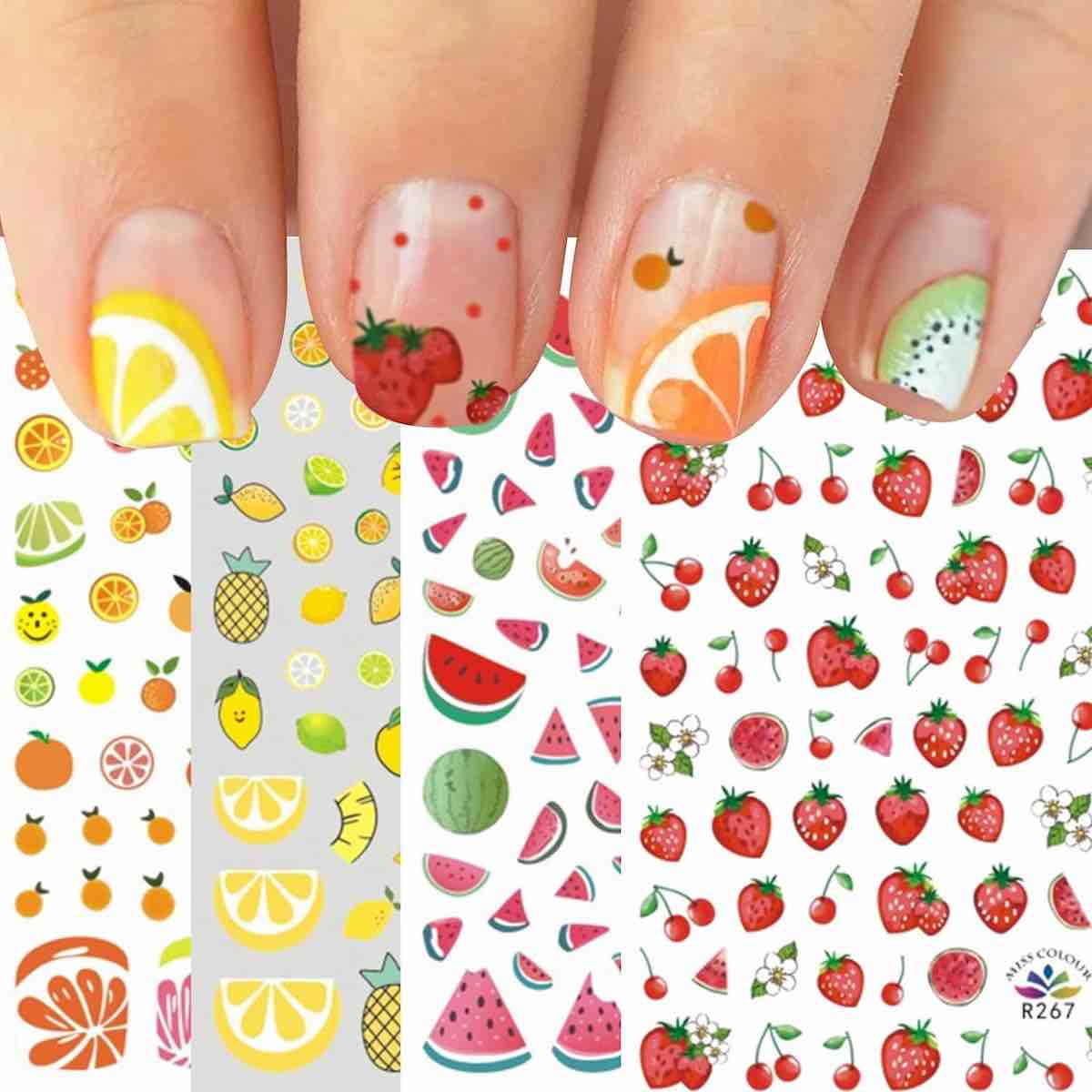 Adesivi per unghie frutta
