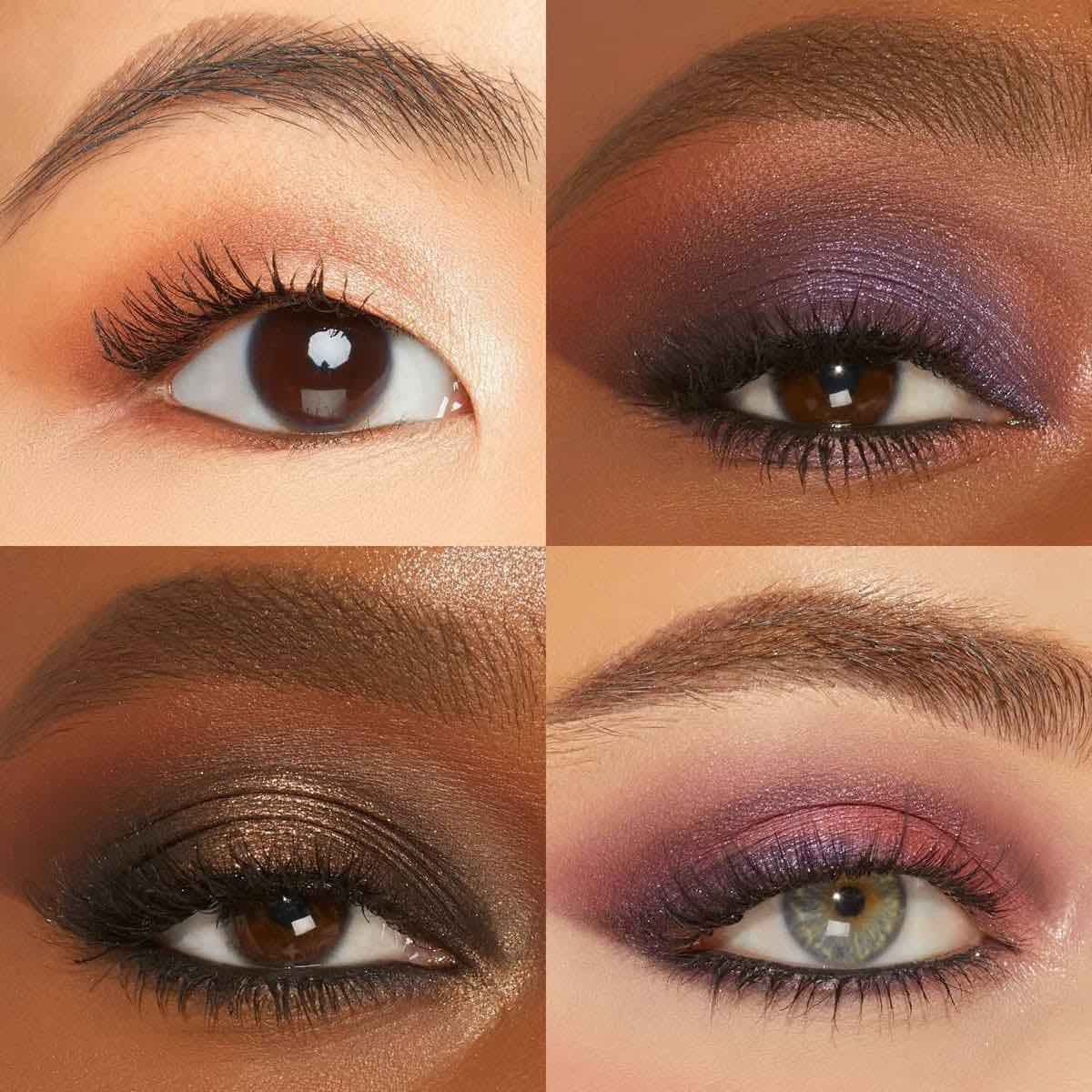 Trucco occhi con Swatches Tarte Reflections Amazonian Clay Palette